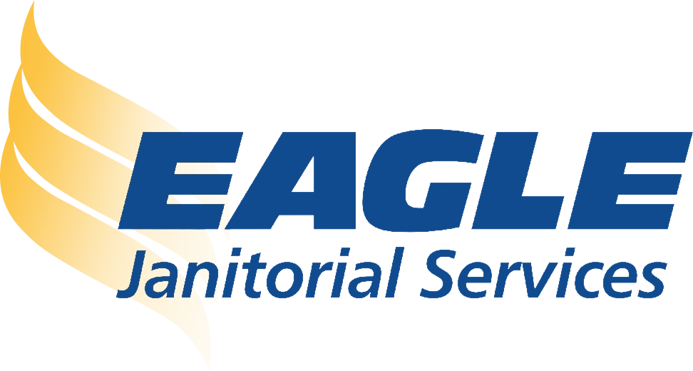 Eagle Janitorial Services company logo in full color featuring a stylized eagle wing graphic and bold text.